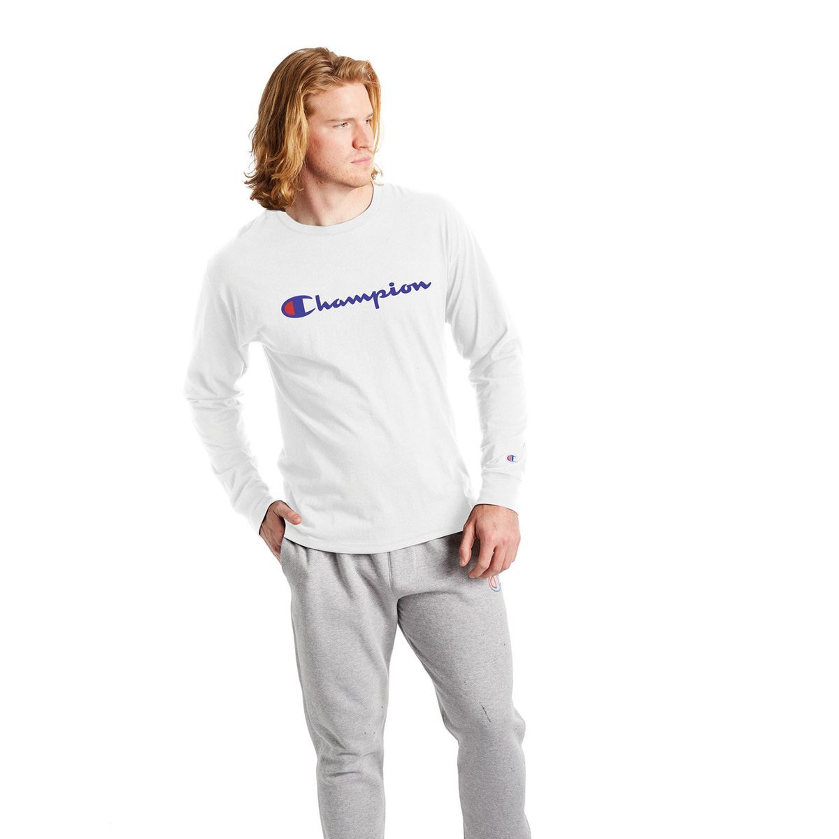 CHAMPION - Polera Manga Larga Hombre Champion