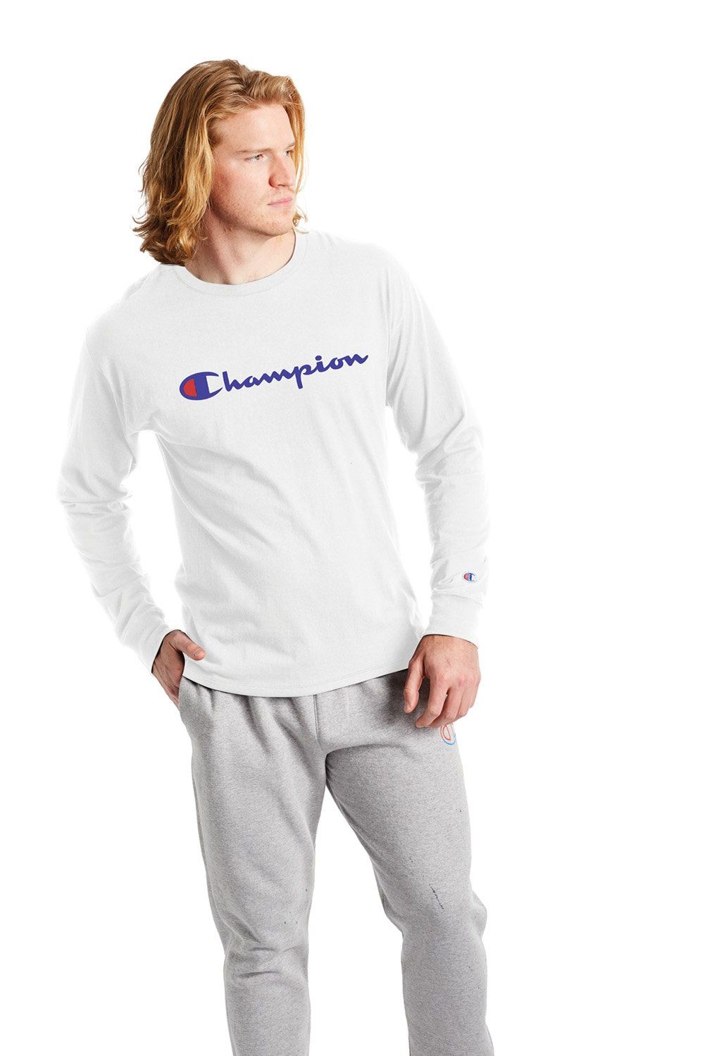 CHAMPION - Polera Manga Larga Hombre Champion