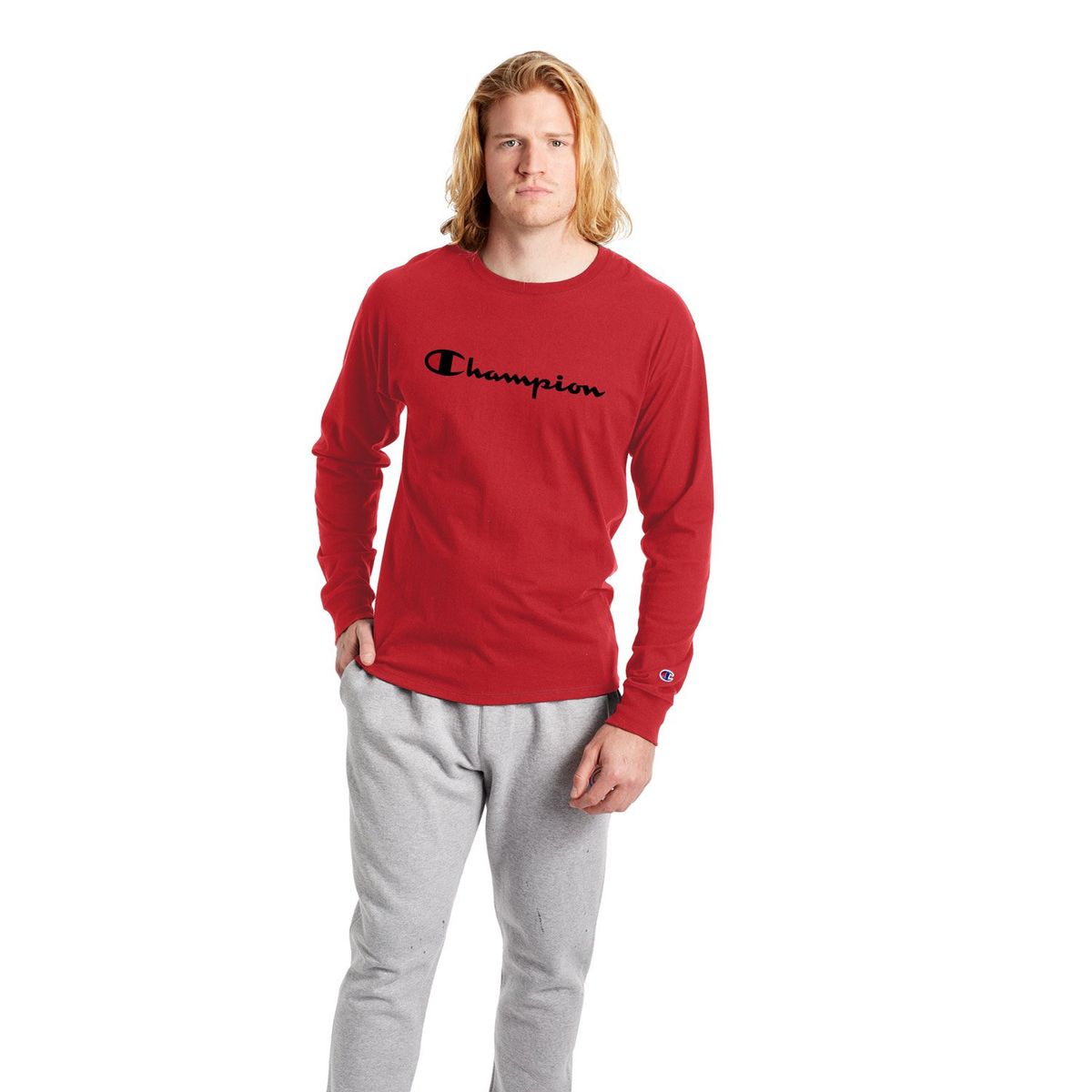 CHAMPION - Polera Manga Larga Hombre Champion