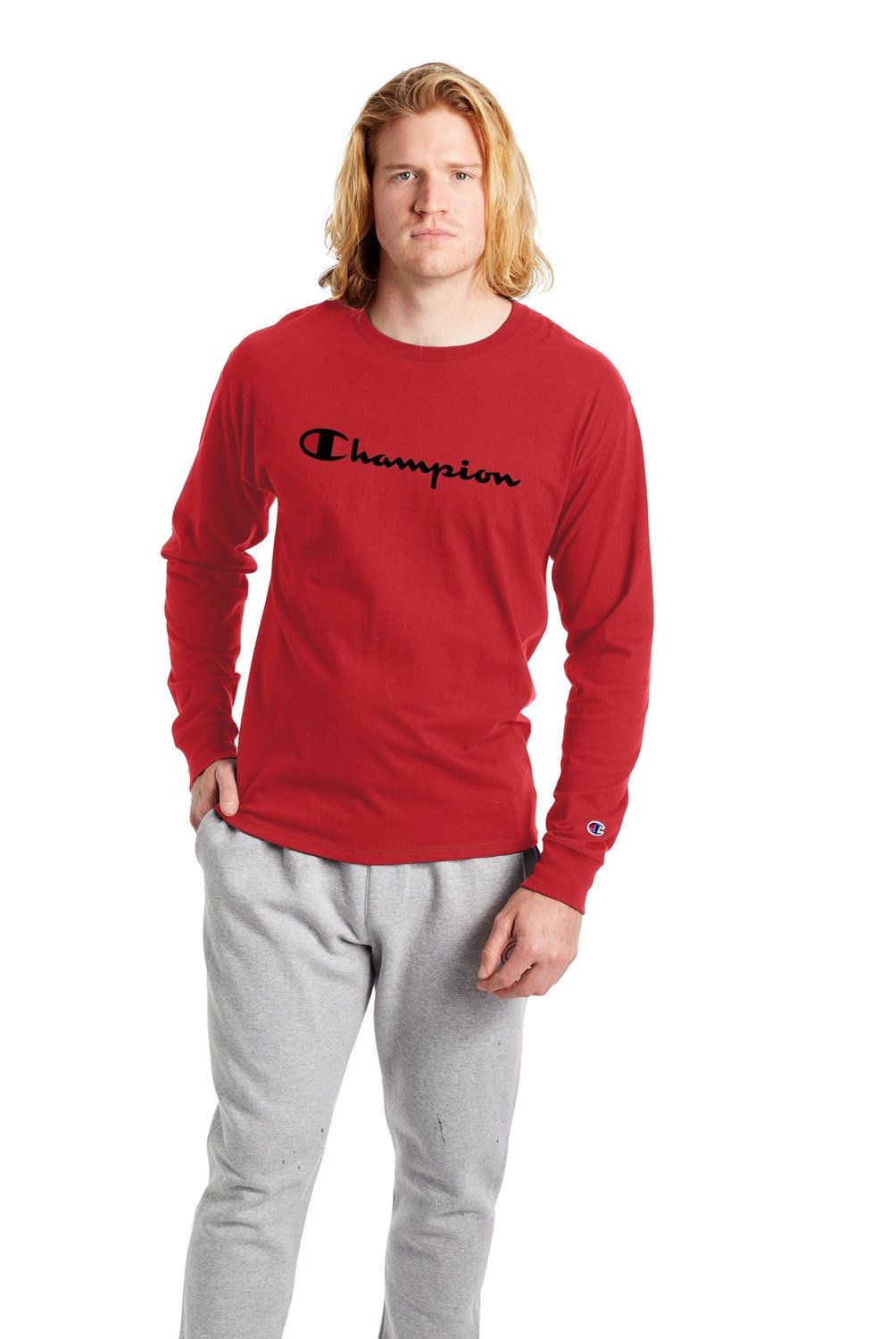 CHAMPION - Polera Manga Larga Hombre Champion