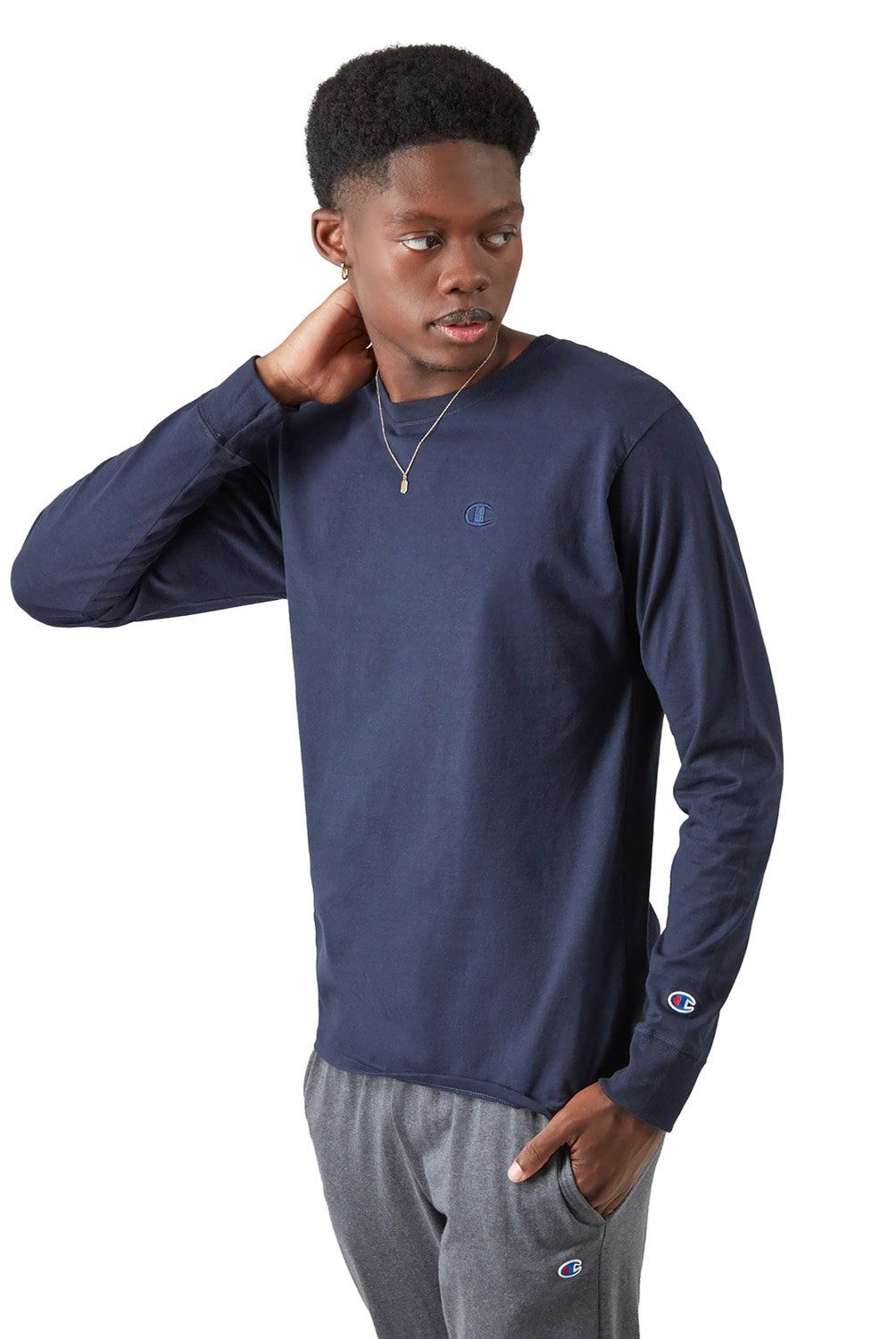 CHAMPION - Polera Manga Larga Hombre Champion