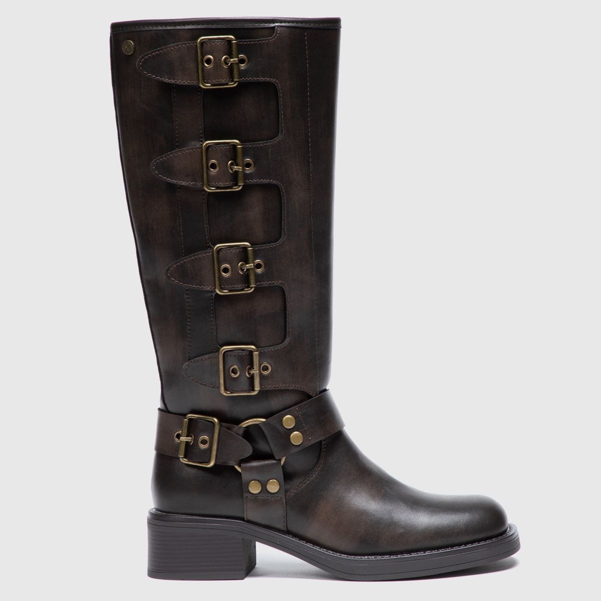 XTI - Bota Biker Mujer Café Xti