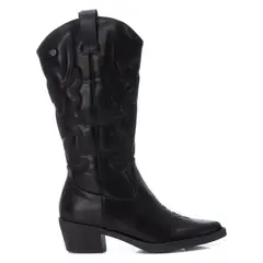 XTI - Bota Vaquera Mujer Negro
