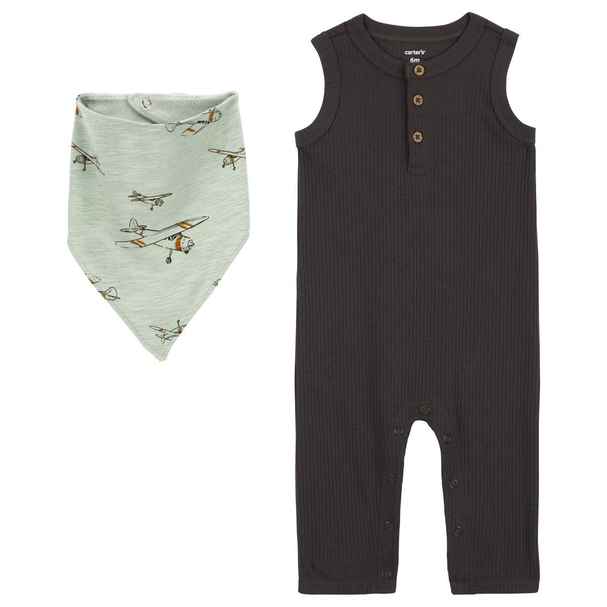 CARTER'S - Conjunto 2 Piezas Enterito y Bandana Bebé Niño Carter's