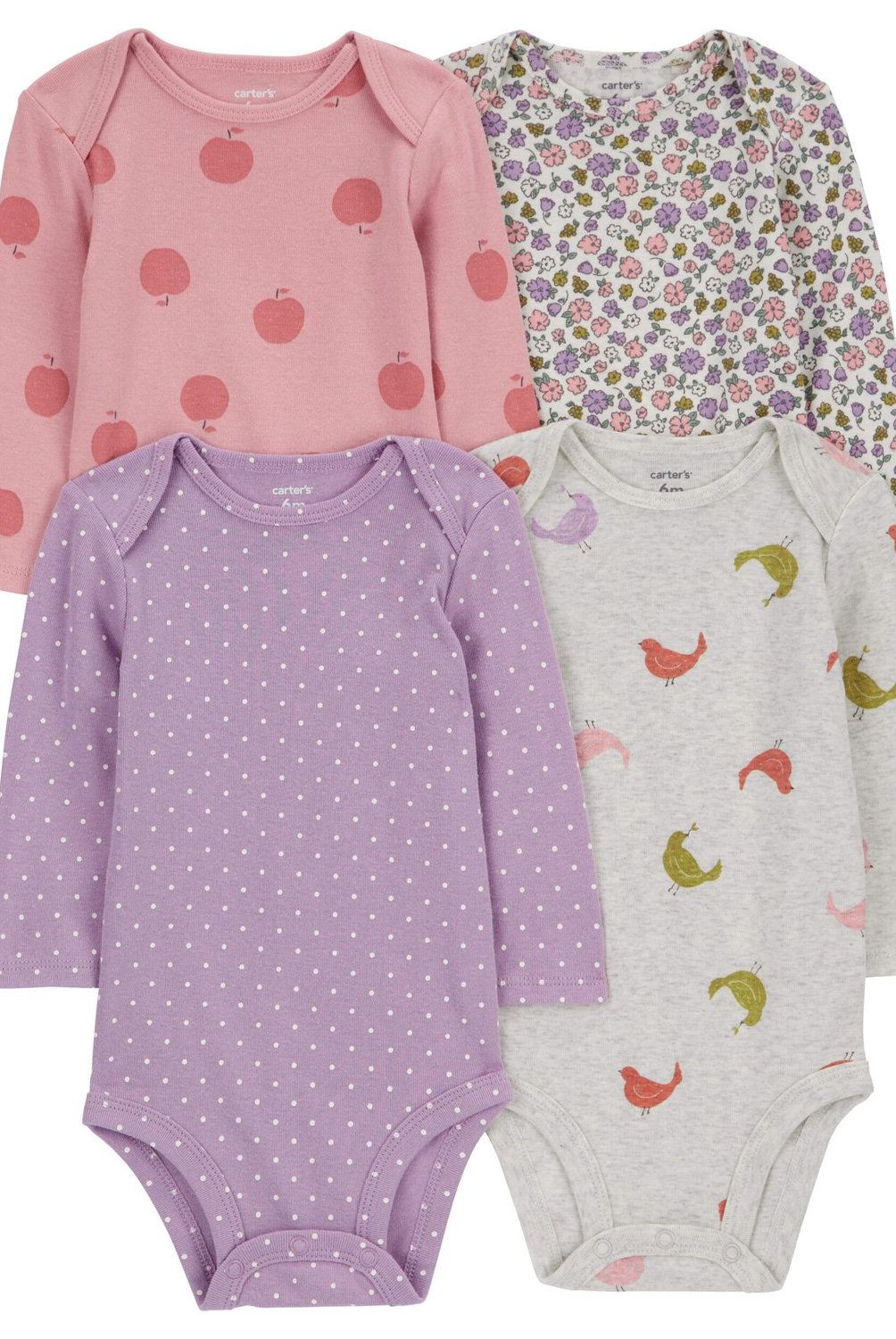 CARTER'S - Pack de Bodys Algodón 4 unidades Bebé Niña Carter's