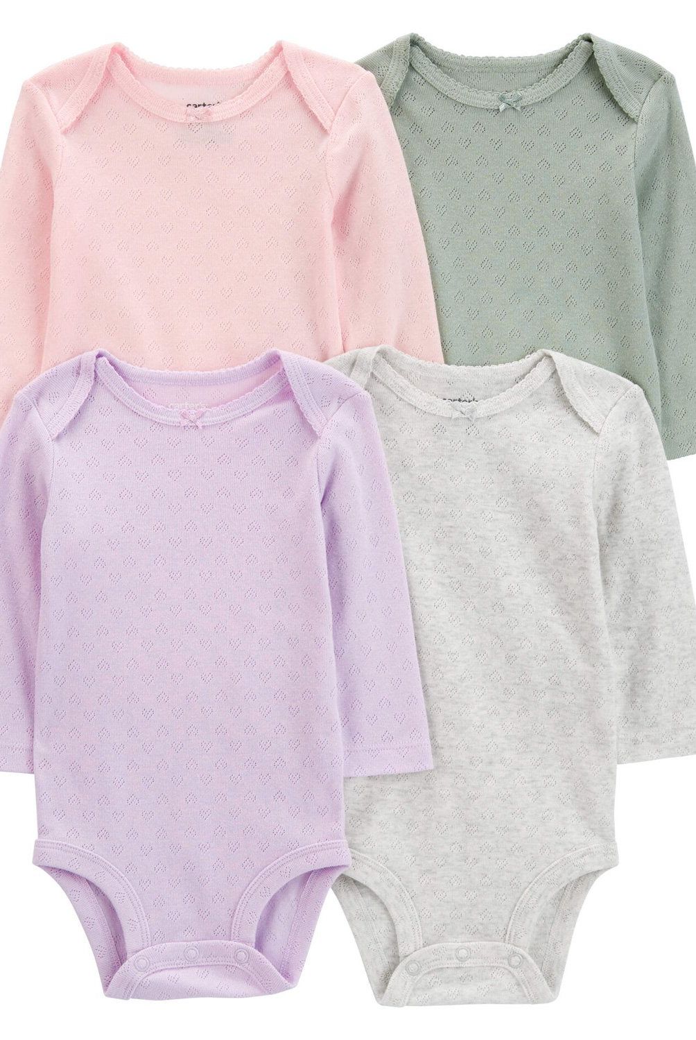 CARTER'S - Pack de Bodys Algodón 4 unidades Bebé Niña Carter's