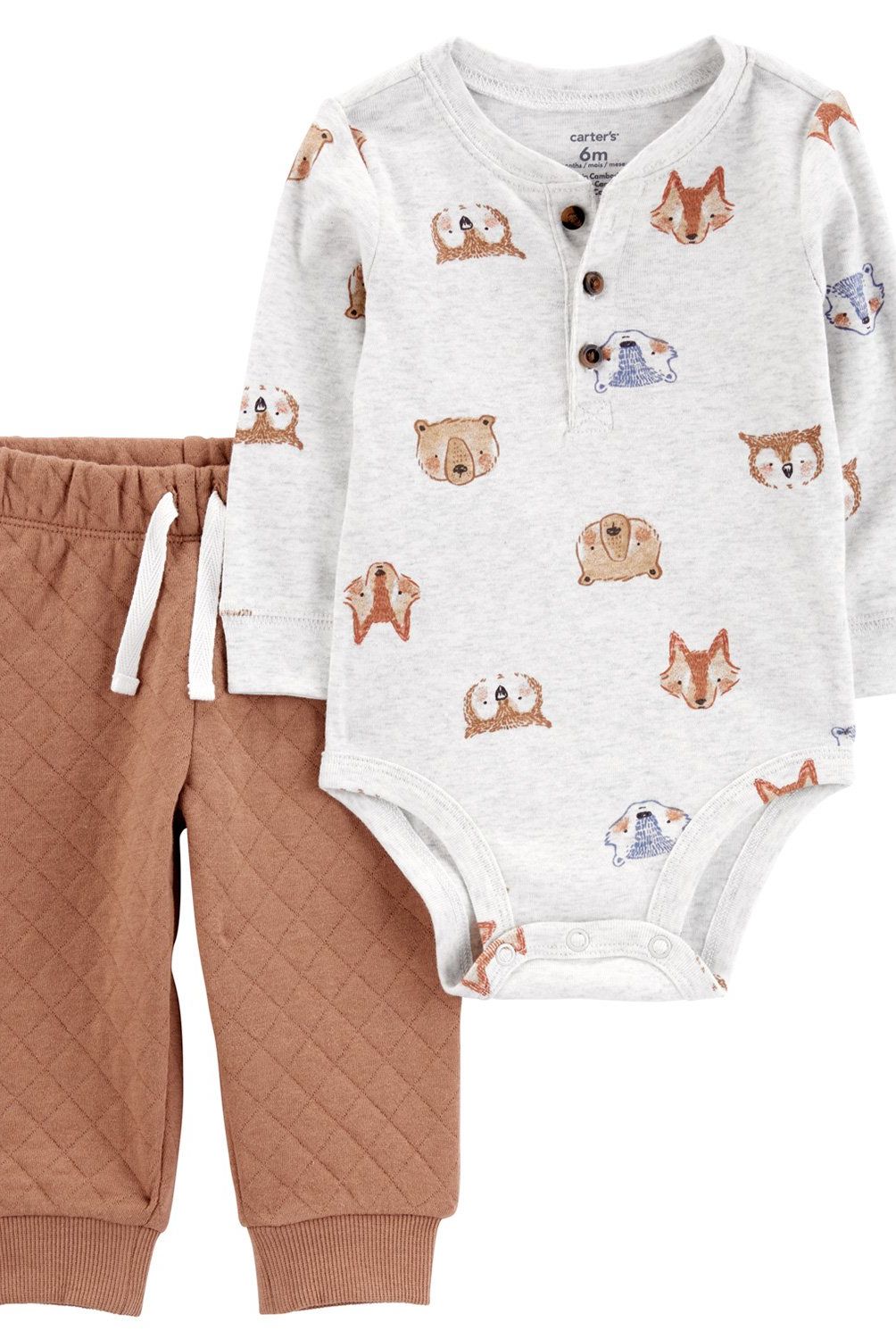 CARTER'S - Conjunto 2 Piezas Body y Pantalon Buzo Bebé Niño Carter's