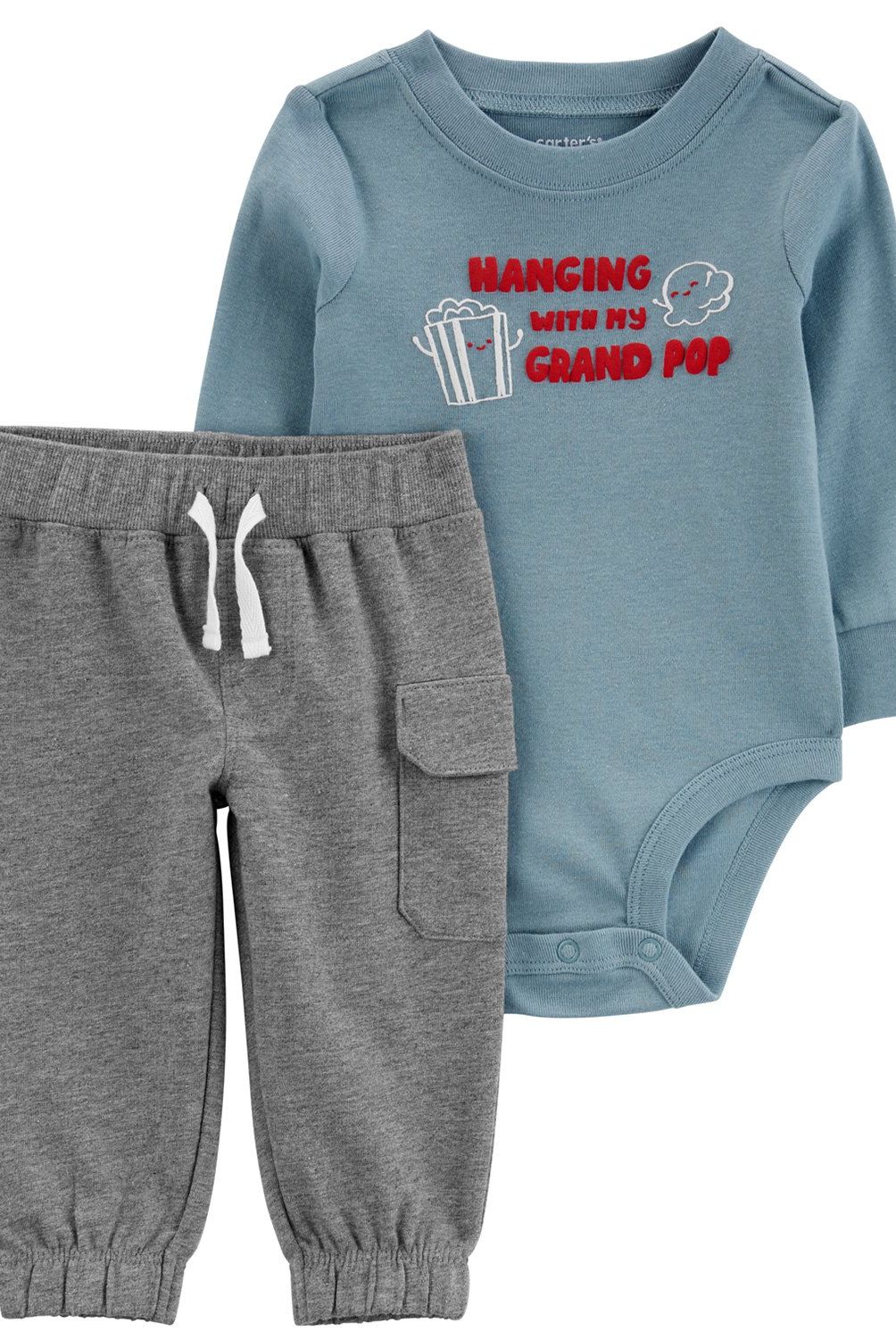 CARTER'S - Conjunto 2 Piezas Body y Pantalon Buzo Bebé Niño Carter's