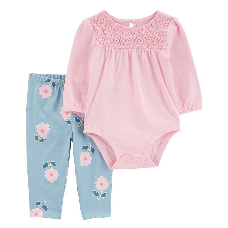 CARTER'S - Conjunto 2 Piezas Body y Calza Bebé Niña Carter's