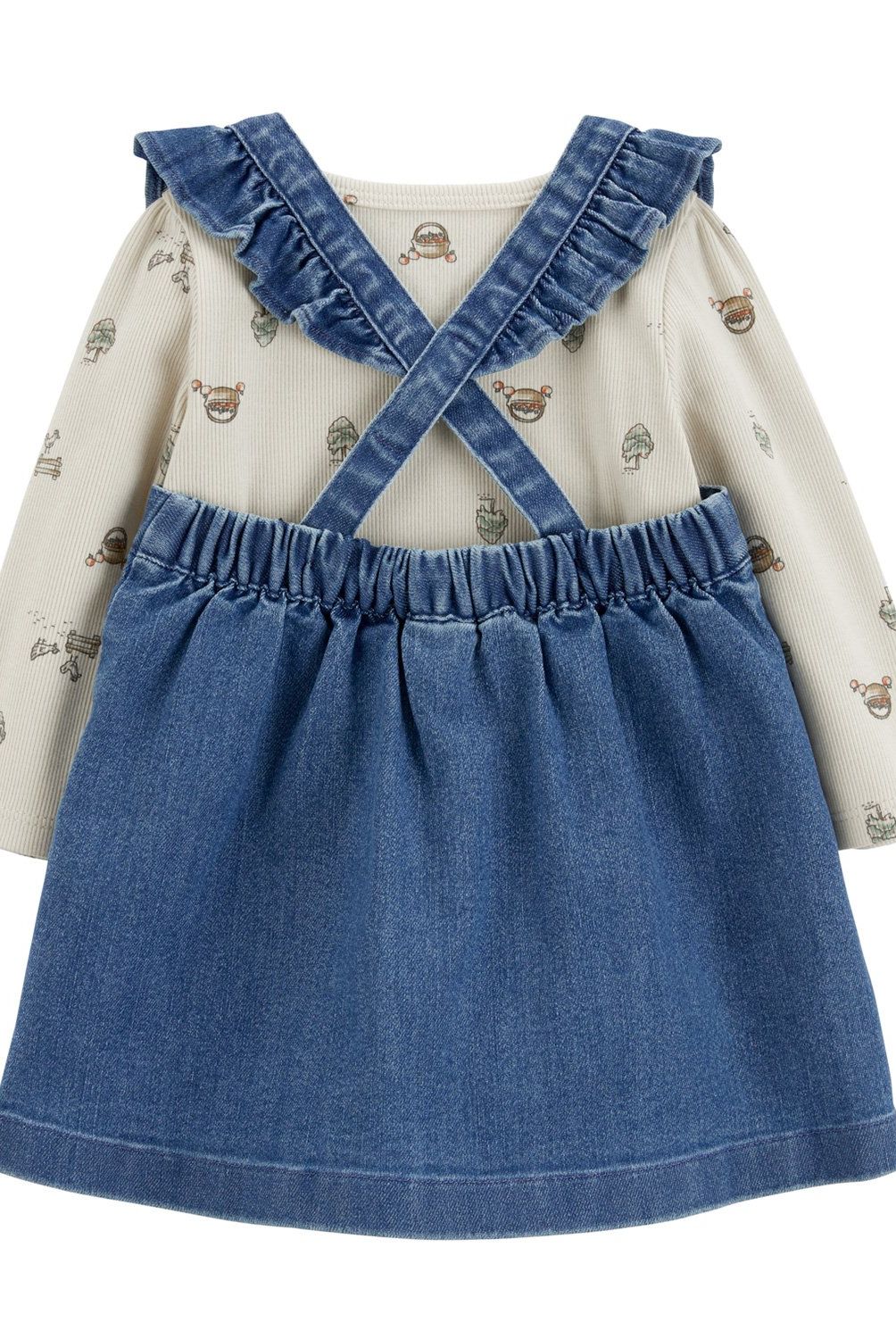 CARTER'S - Conjunto 3 Piezas Vestido Mezclilla, Body y Patys Bebé Niña Carter's