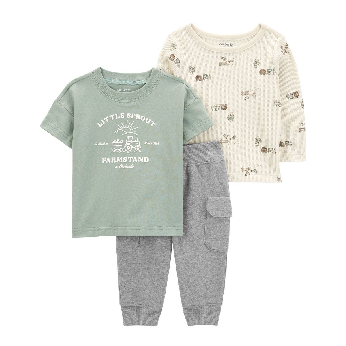 CARTER'S - Conjunto 3 Piezas Pantalón Buzo y 2 Poleras Bebé Niño Carter's