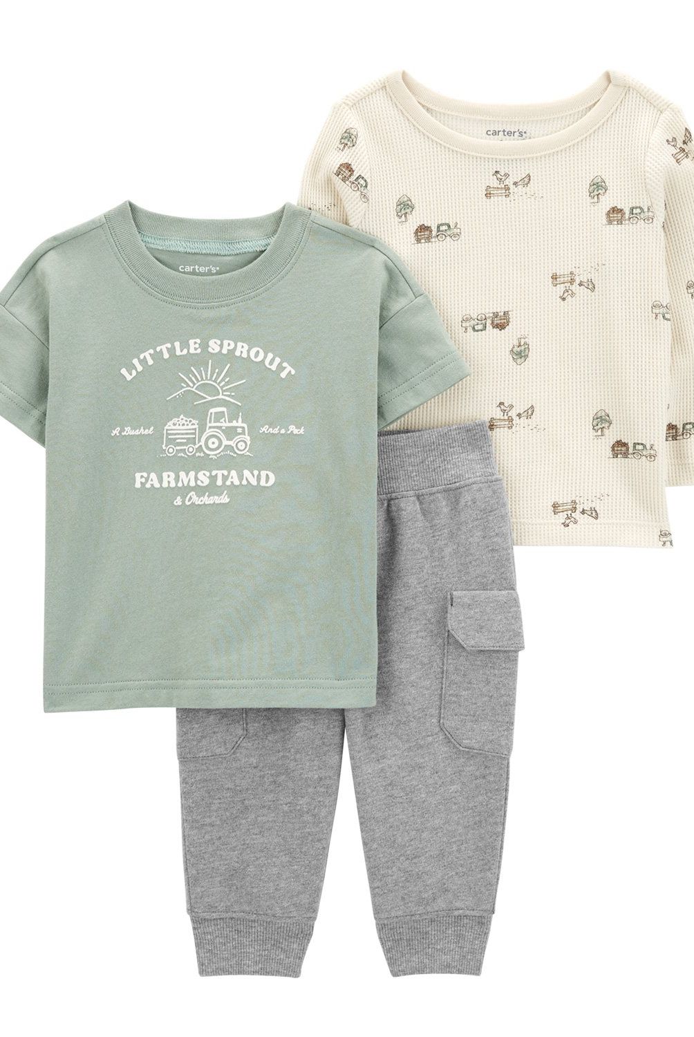 CARTER'S - Conjunto 3 Piezas Pantalón Buzo y 2 Poleras Bebé Niño Carter's