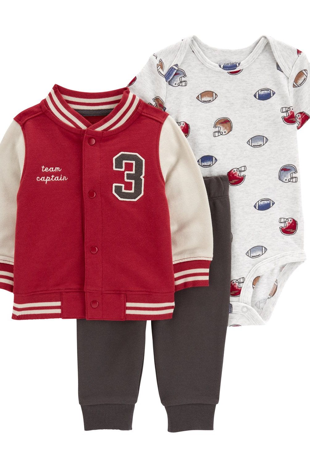 CARTER'S - Conjunto 3 piezas Poleron, Pantalón Buzo y Body Bebé Niño Carter's