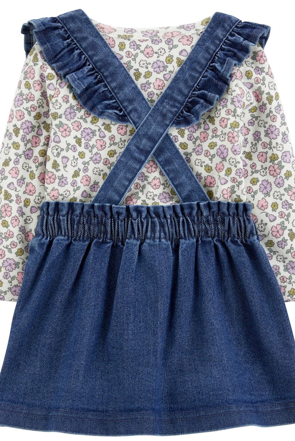 CARTER'S - Conjunto 3 Piezas Falda Tirantes, Polera y Patys Bebé Niña Carter's