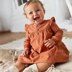 CARTER'S - Vestido De Algodón con Cubre Pañal Bebé Niña