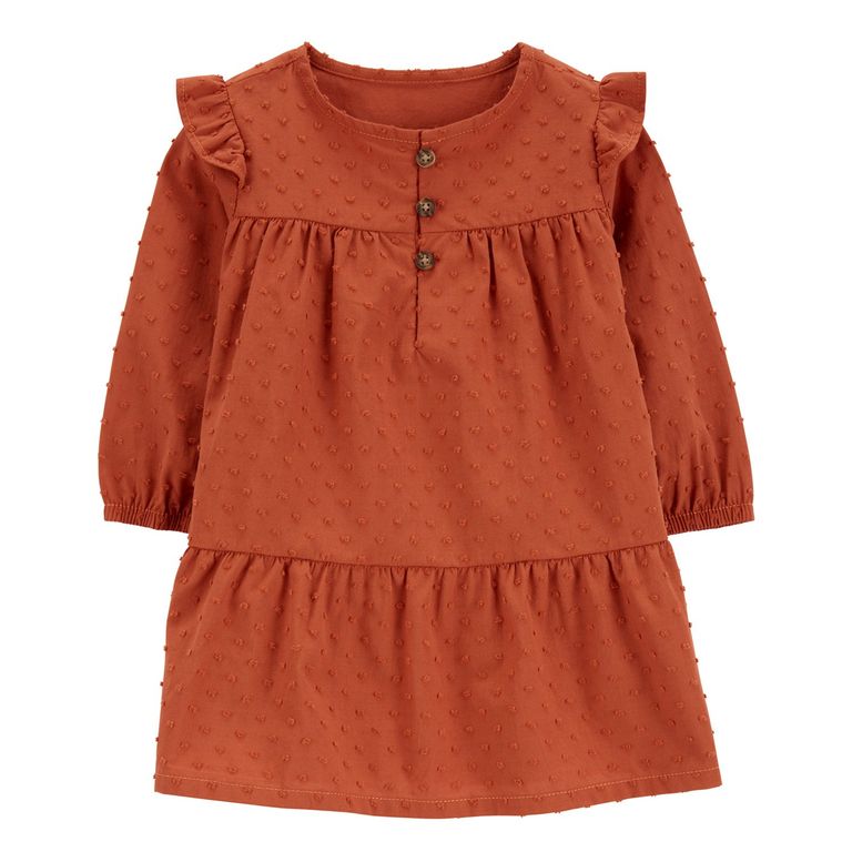 Vestido De Algodón con Cubre Pañal Bebé Niña