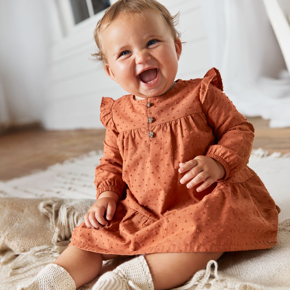 CARTER'S - Vestido De Algodón con Cubre Pañal Bebé Niña Carter's