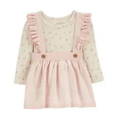 CARTER'S - Conjunto 2 Piezas Body y Falda Tirantes Bebé Niña