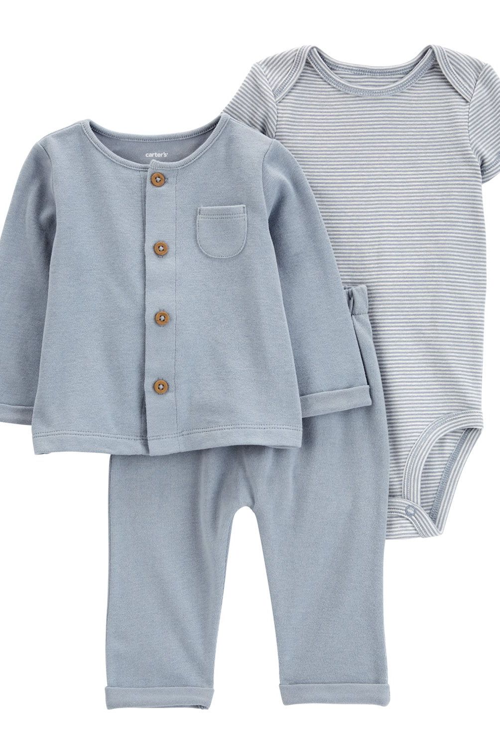 CARTER'S - Conjunto 3 Piezas Chaleco, Pantalon y Body Bebé Niño Carter's