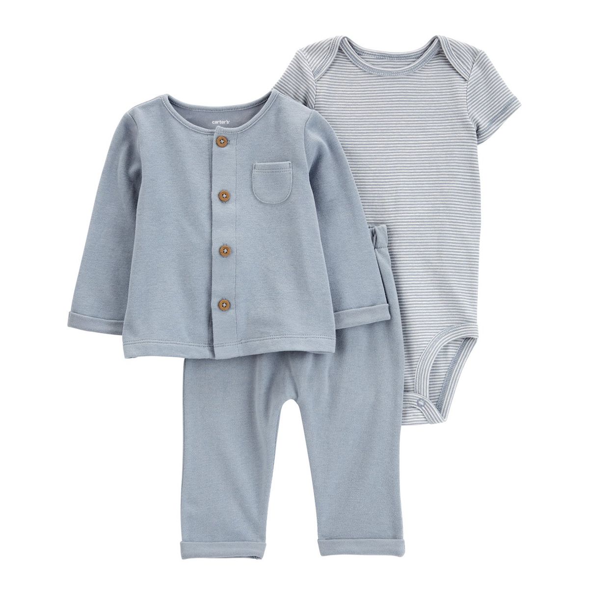 CARTER'S - Conjunto 3 Piezas Chaleco, Pantalon y Body Bebé Niño Carter's