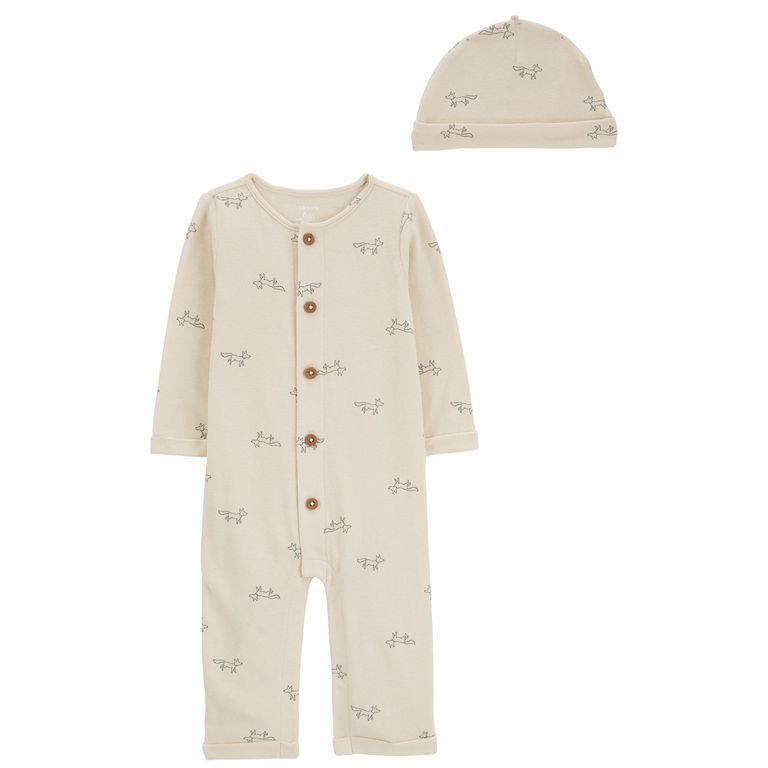 Conjunto 2 Piezas Enterito y Gorro Bebé Niño