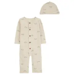 CARTER'S - Conjunto 2 Piezas Enterito y Gorro Bebé Niño