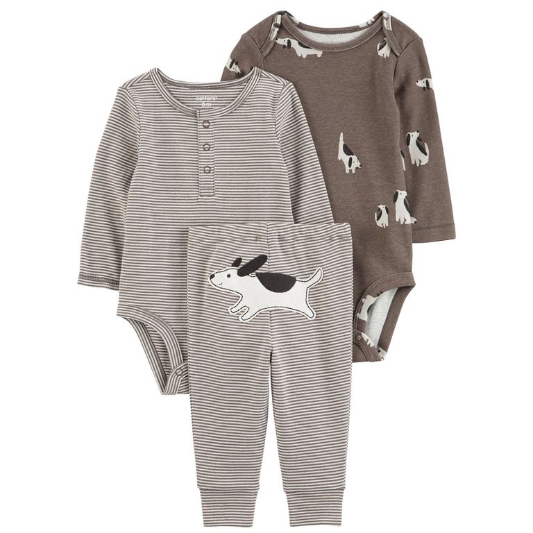 Conjunto 3 Piezas Pantalón y Dos Body Bebé Niño