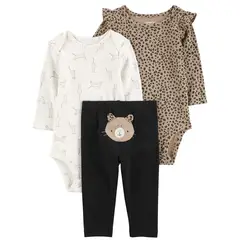 CARTER'S - Conjunto 3 Piezas Calza y Dos Body Bebé Niña