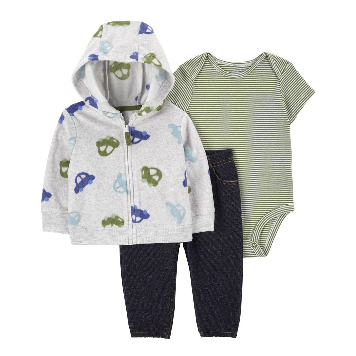 CARTER'S - Conjunto 3 Piezas Poleron, Pantalon y Body Bebé Niño Carter's