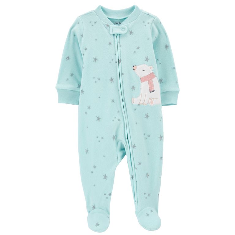 Pijama Polar Aplicación Bebé Niña