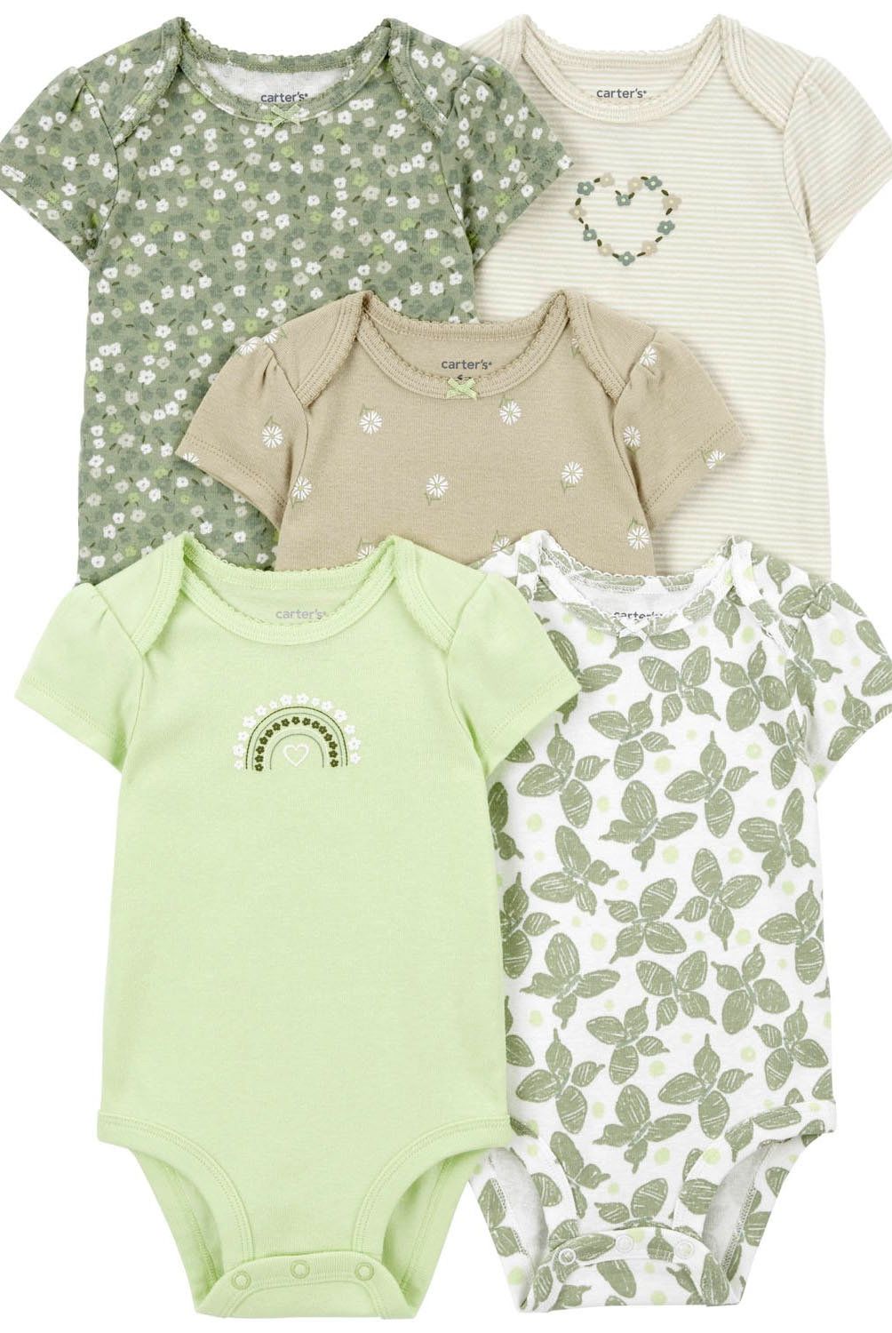 CARTER'S - Pack de Bodys Algodón 5 unidades Bebé Niña Carter's