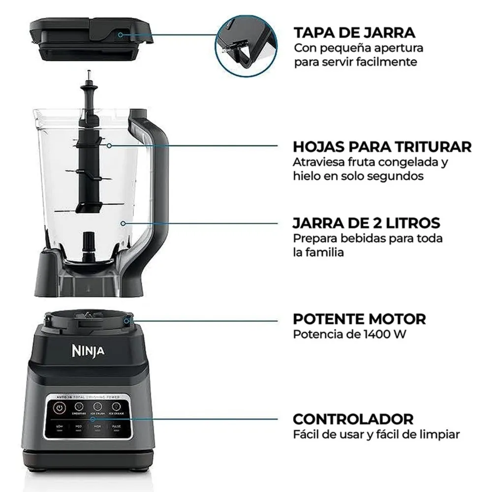 Ninja Licuadora Profesional Plus BN701 Negro, foto 12