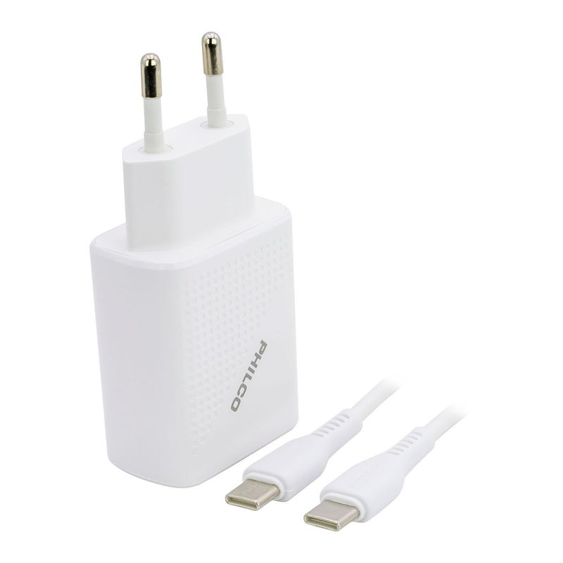 PHILCO - Cargador Básico 79220QC621 USB Cable Tipo C Philco
