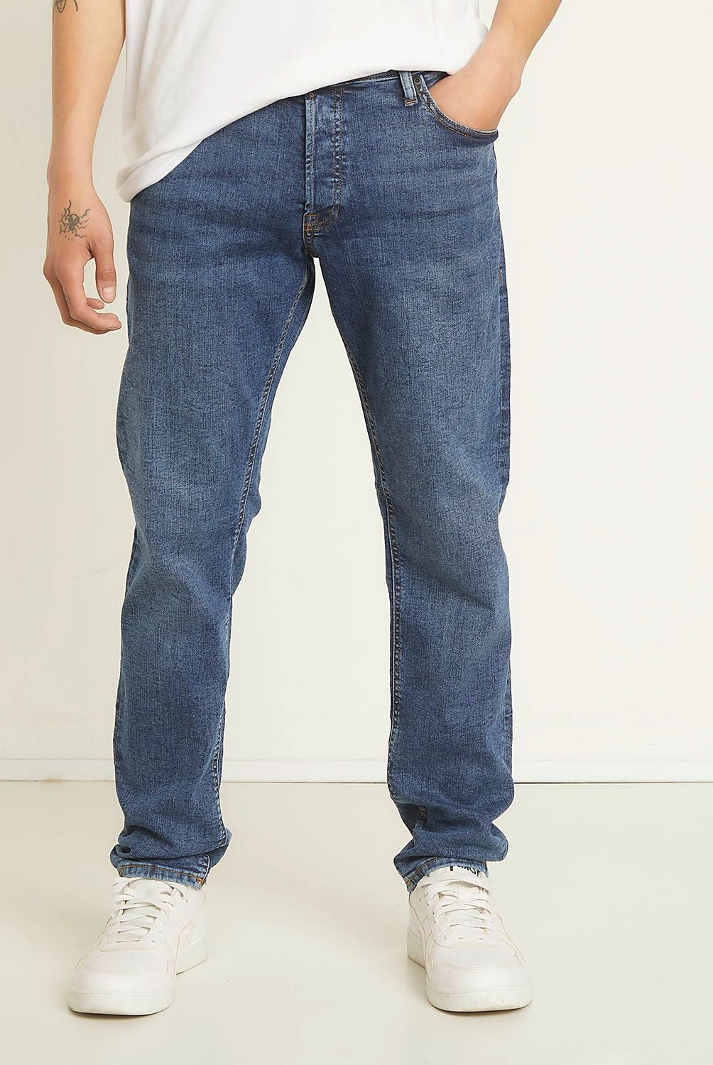 JACK&JONES - Jeans Slim de Tiro Bajo Con 5 Bolsillos Hombre Jack&Jones