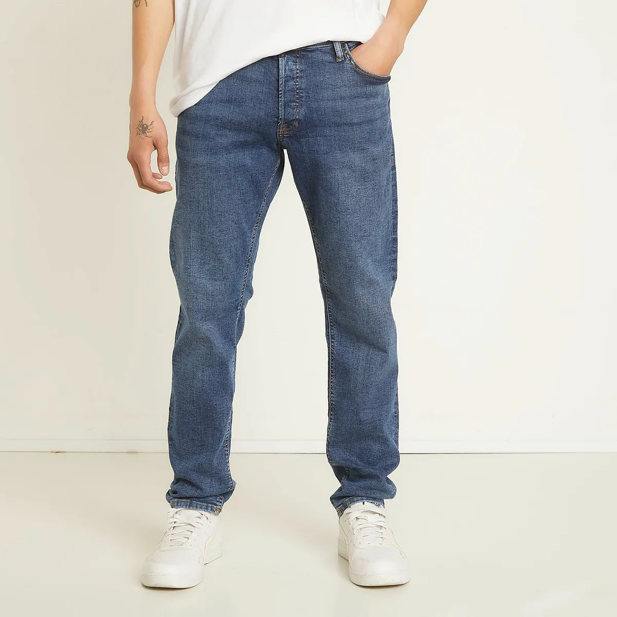 JACK&JONES - Jeans Slim de Tiro Bajo Con 5 Bolsillos Hombre Jack&Jones