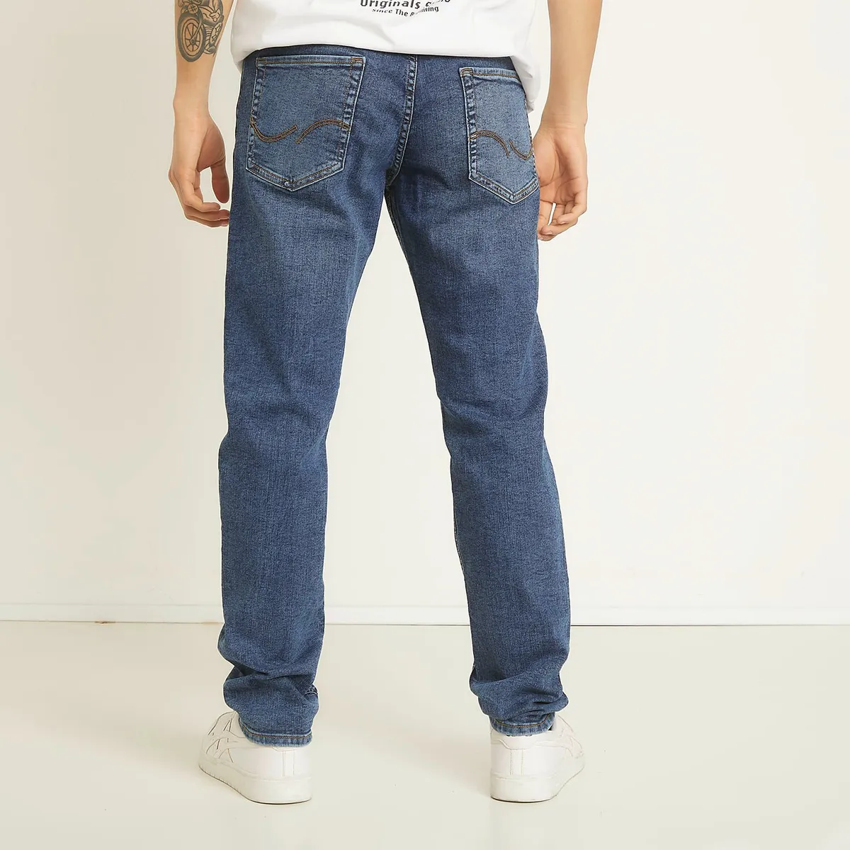 JACK&JONES - Jeans Slim de Tiro Bajo Con 5 Bolsillos Hombre Jack&Jones