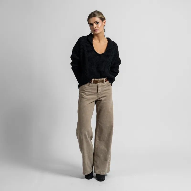 LOLITA POCKET - Jeans Josefa Beige Lolita Pocket