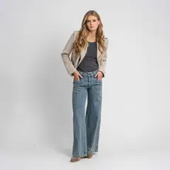 LOLITA POCKET - Jeans Tali Celeste