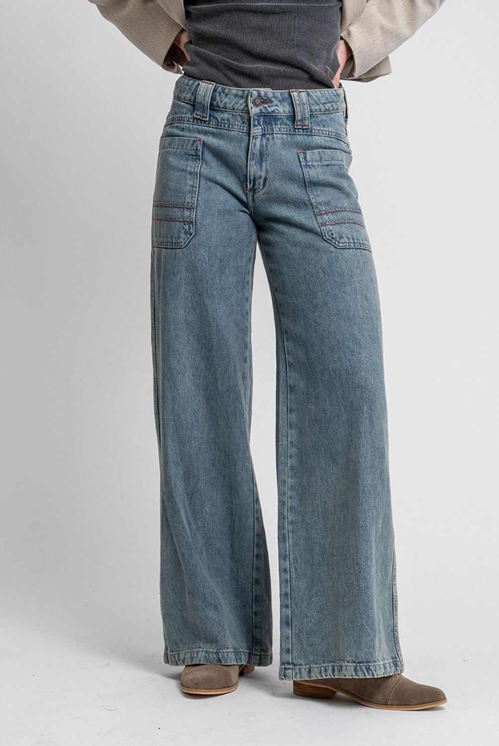 LOLITA POCKET - Jeans Tali Celeste Lolita Pocket