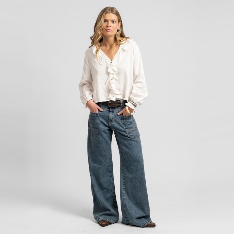 LOLITA POCKET - Jeans Tali Celeste Lolita Pocket