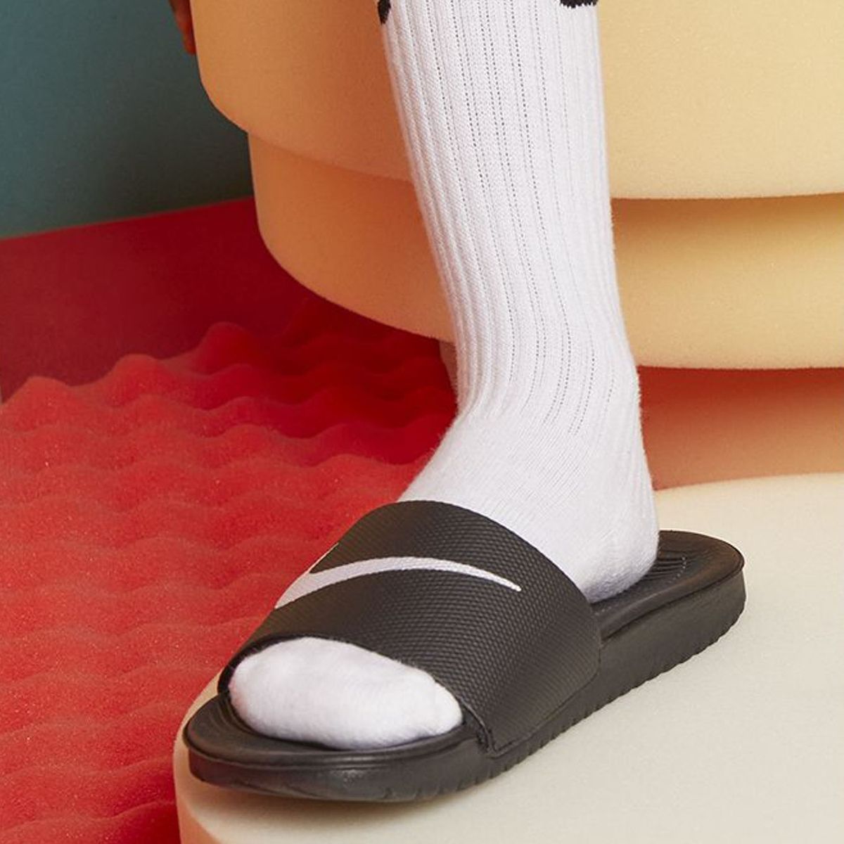 NIKE - Kawa Slide Zapatilla Urbana Niño Negro Nike