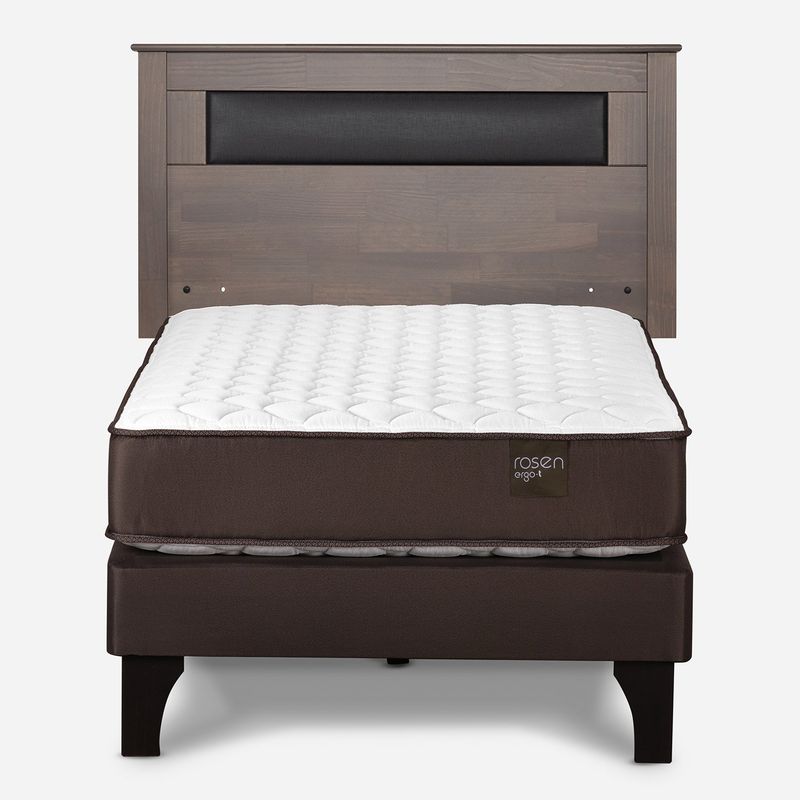 ROSEN - Cama Europea Ergo T 1.5 Plazas + Respaldo Rosen