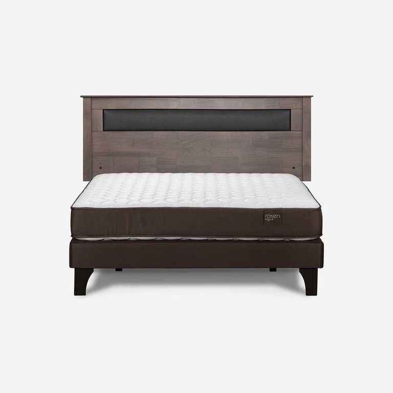 Cama Europea New Ergo T 2 Plazas x 2.00 mt Base Normal + Respaldo