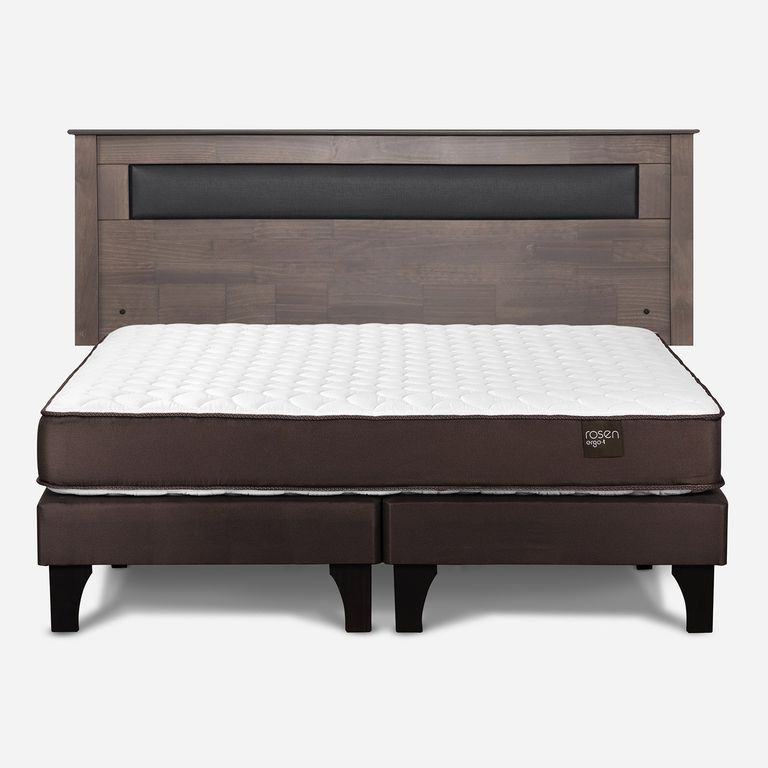 ROSEN Cama Europea New Ergo T King x 2.00 mt Base Dividida + Respaldo