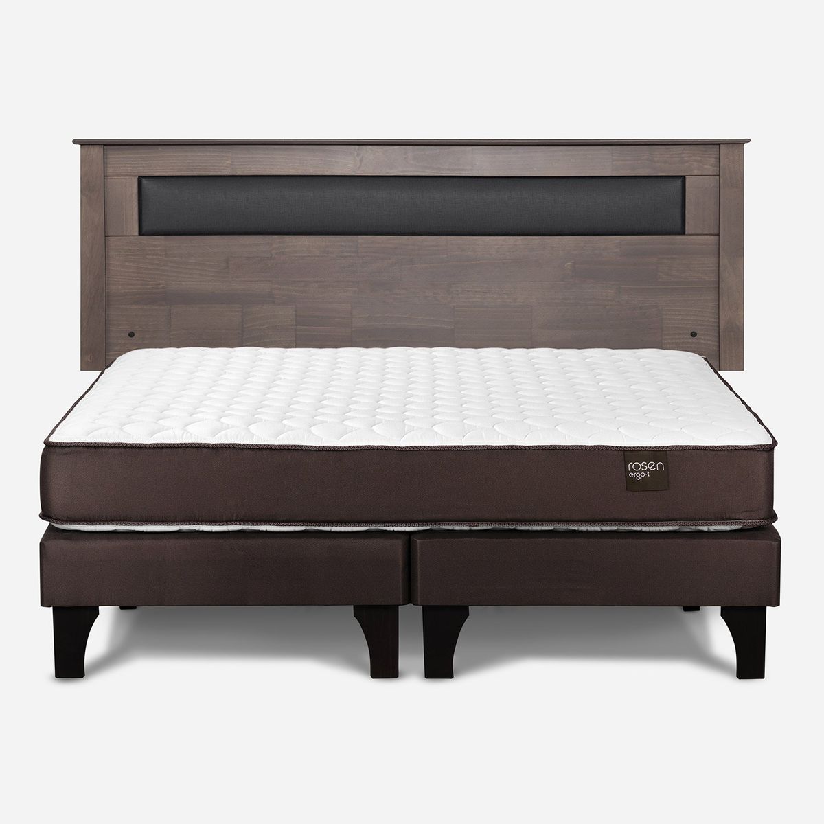 ROSEN - Cama Europea New Ergo T King x 2.00 mt Base Dividida + Respaldo Rosen