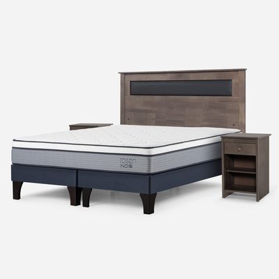 Imagen 2 del producto Cama Europea Indie King + Respaldo + 2 Veladores