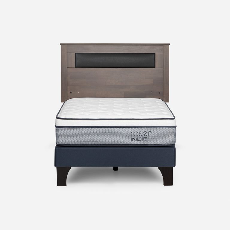 Cama Europea Indie 1 Plaza x 2.00 mt + Respaldo