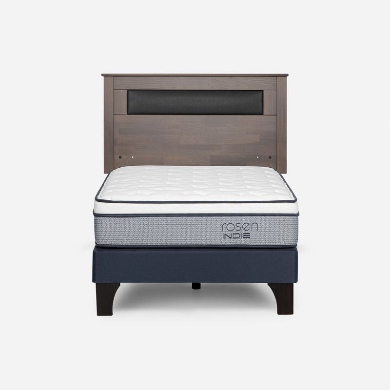 ROSEN - Cama Europea Indie 1 Plaza + Respaldo Rosen