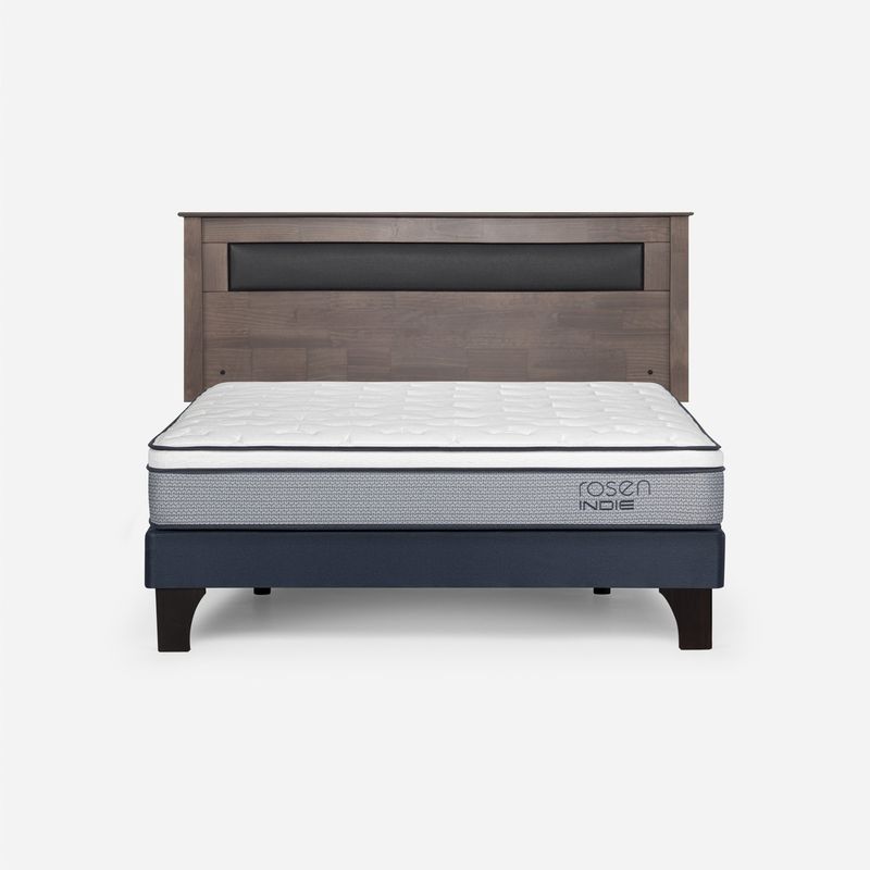 ROSEN - Cama Europea Indie 2 Plazas + Respaldo Rosen