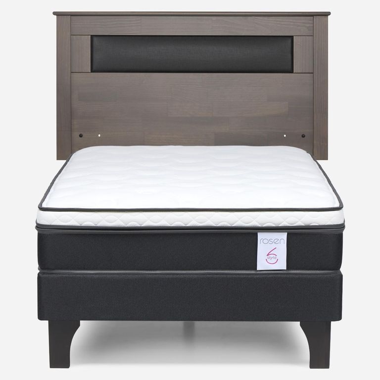 ROSEN Cama Europea New Style 6 1 Plaza x 2.00 mt + Respaldo
